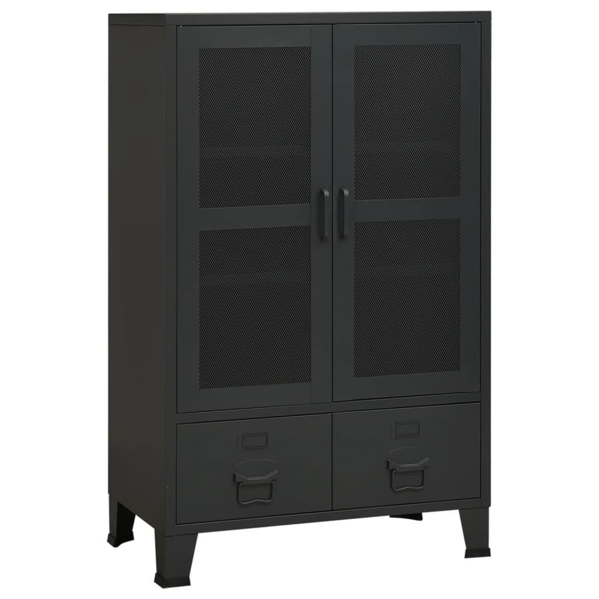 Voir la diapositive 2 : VIDAXL Coffre de rangement industriel Noir 70x40x115 cm Metal