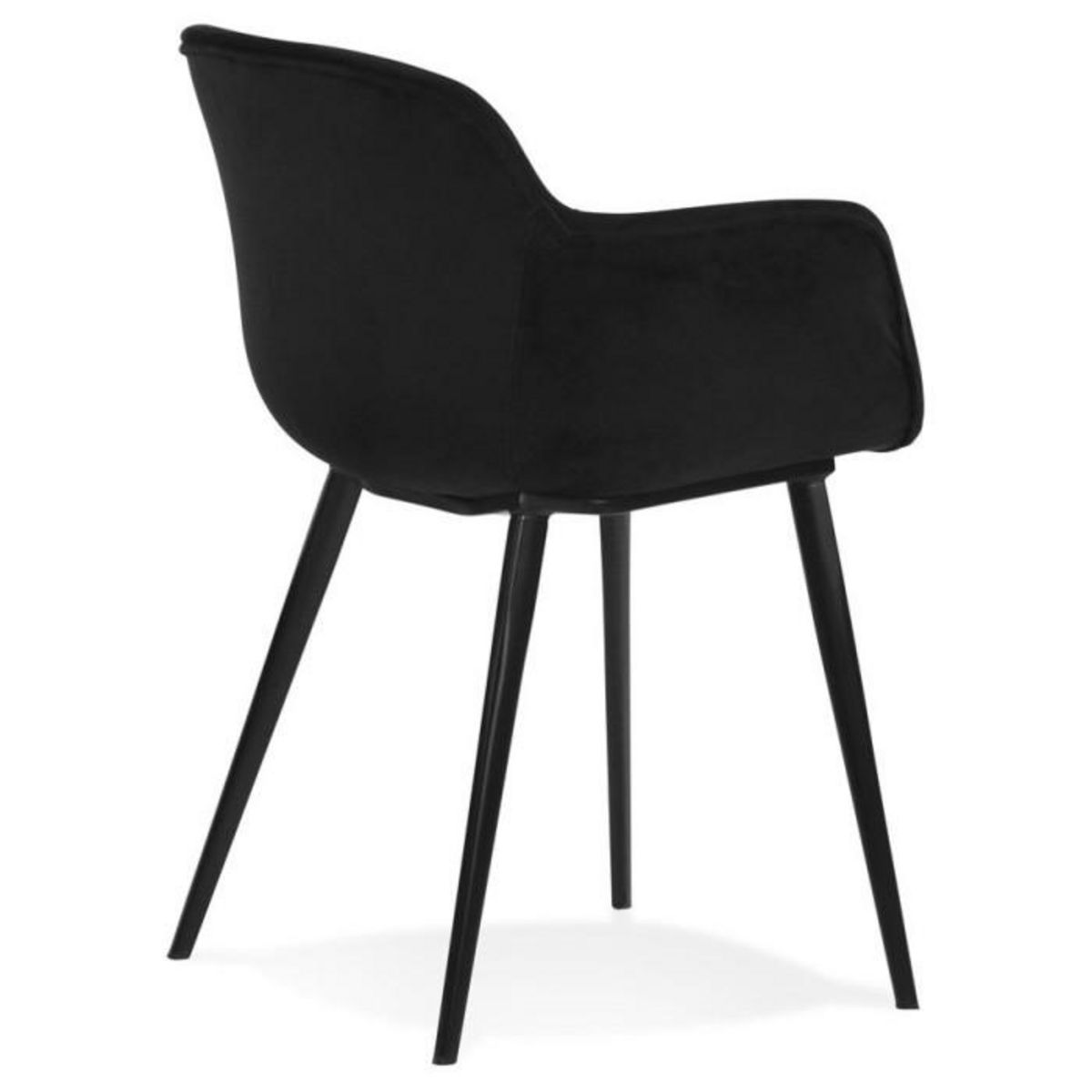 Paris Prix Fauteuil Design en Velours  Javier  80cm Noir