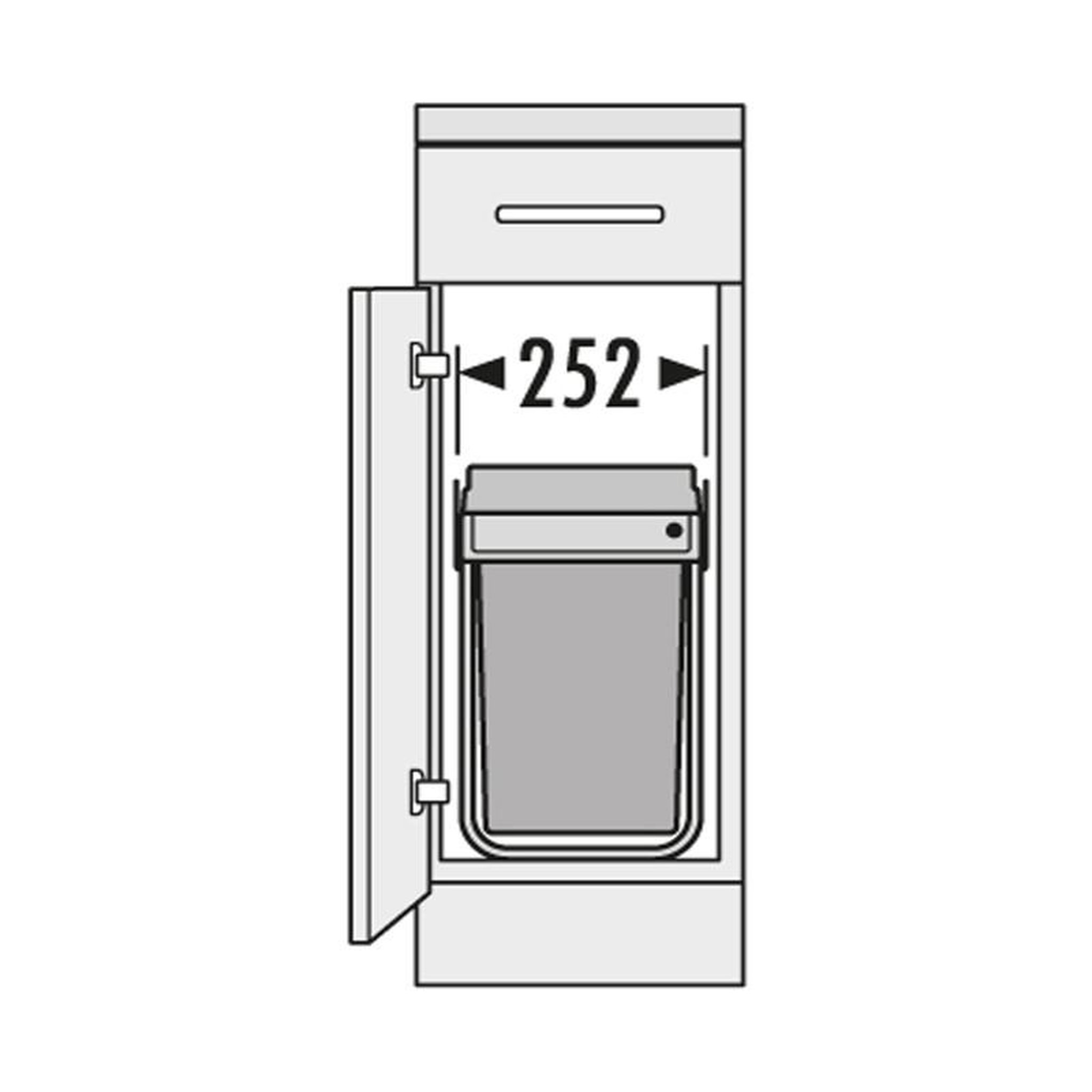 Voir la diapositive 4 : HAILO Poubelle de cuisine tri sélectif 2 bacs encastrable sous évier 30l (15+15) hailo tandem