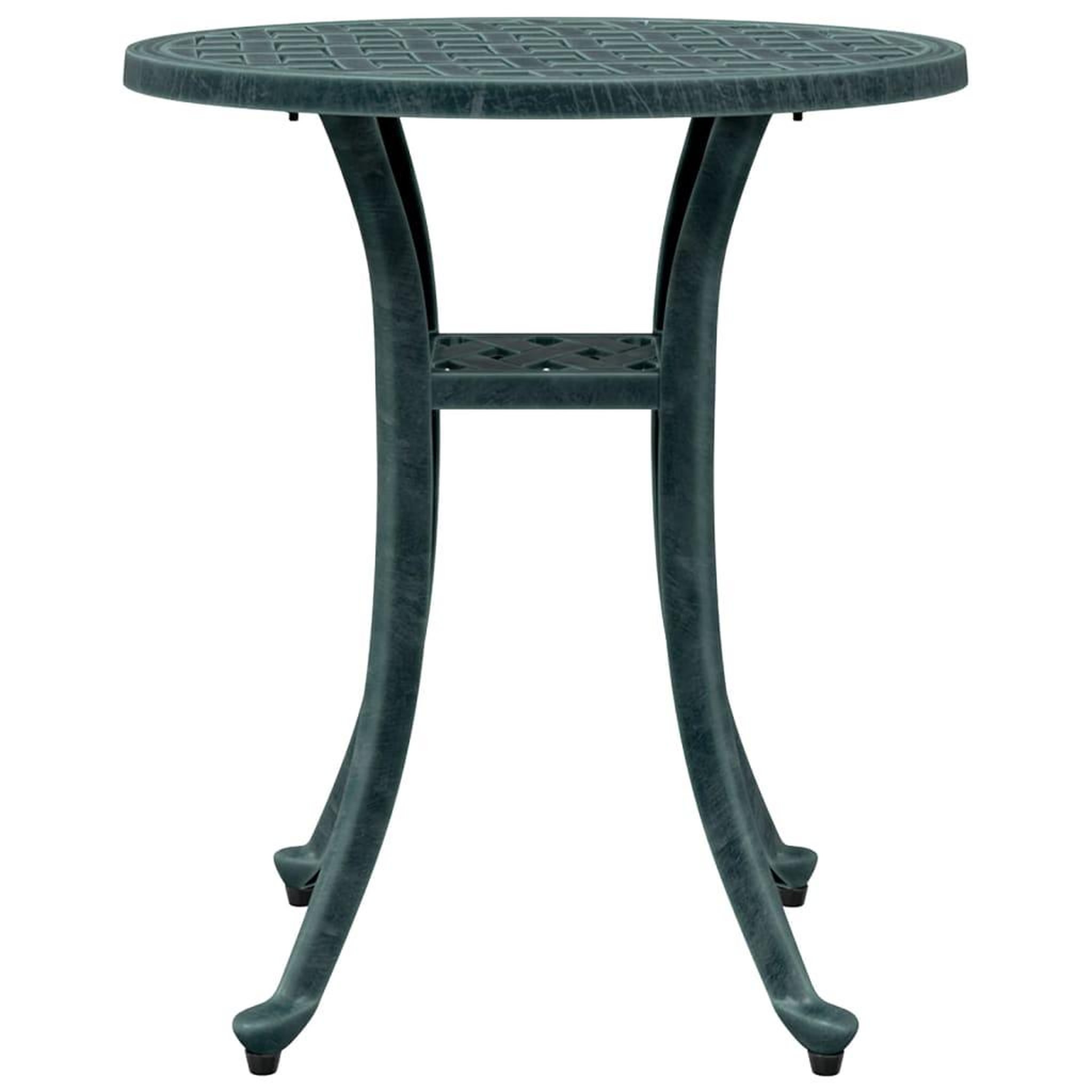 Voir la diapositive 5 : VIDAXL Table de jardin vert Ø48x53 cm aluminium coule