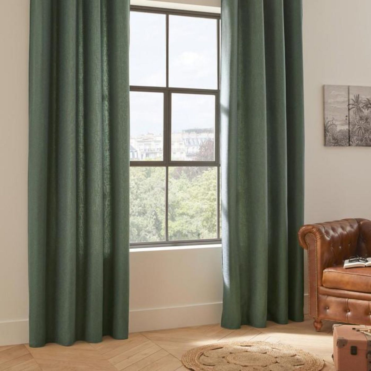 ATMOSPHERA Rideau Isolant  Tim  140x260cm Vert Jade