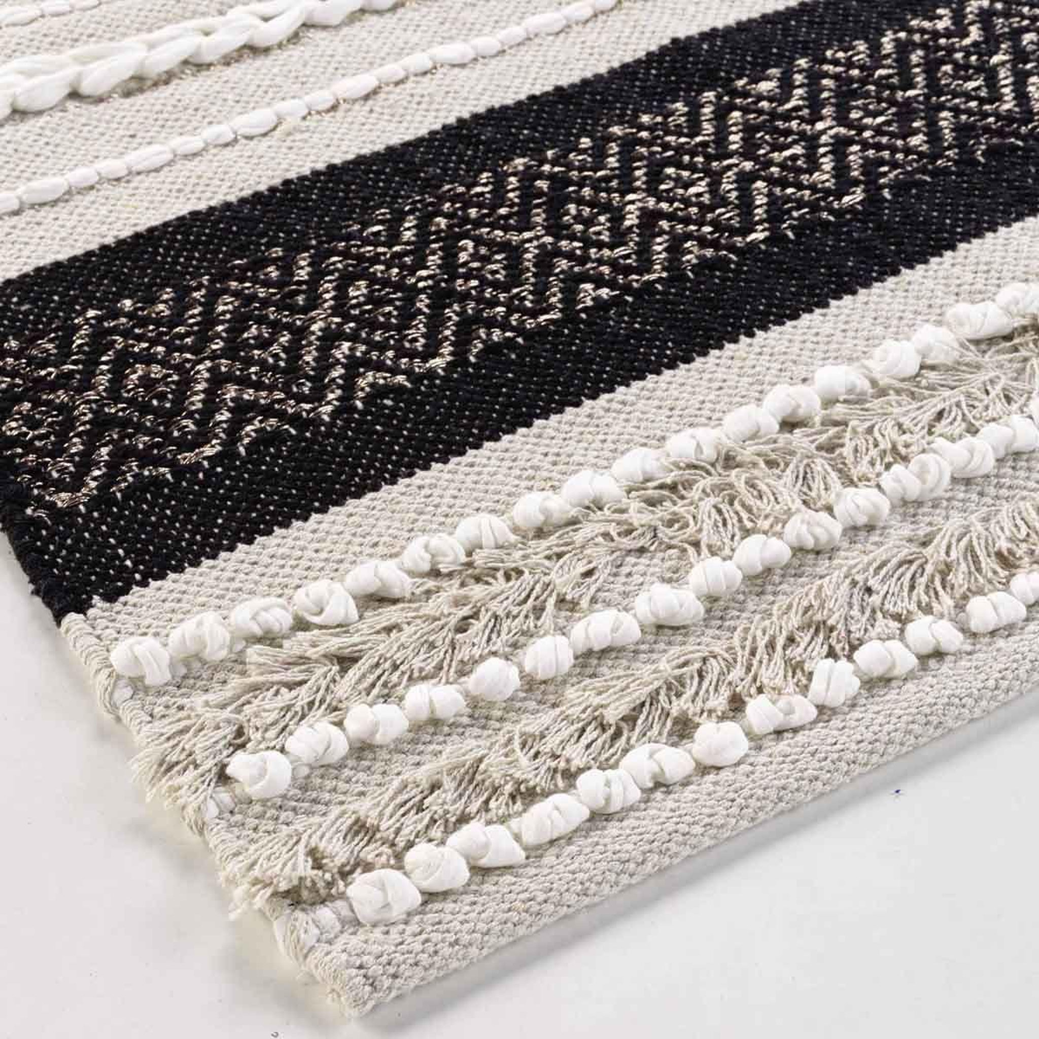 Voir la diapositive 2 : Douceur d'Intérieur Tapis déco  mirage  120x170cm naturel & noir