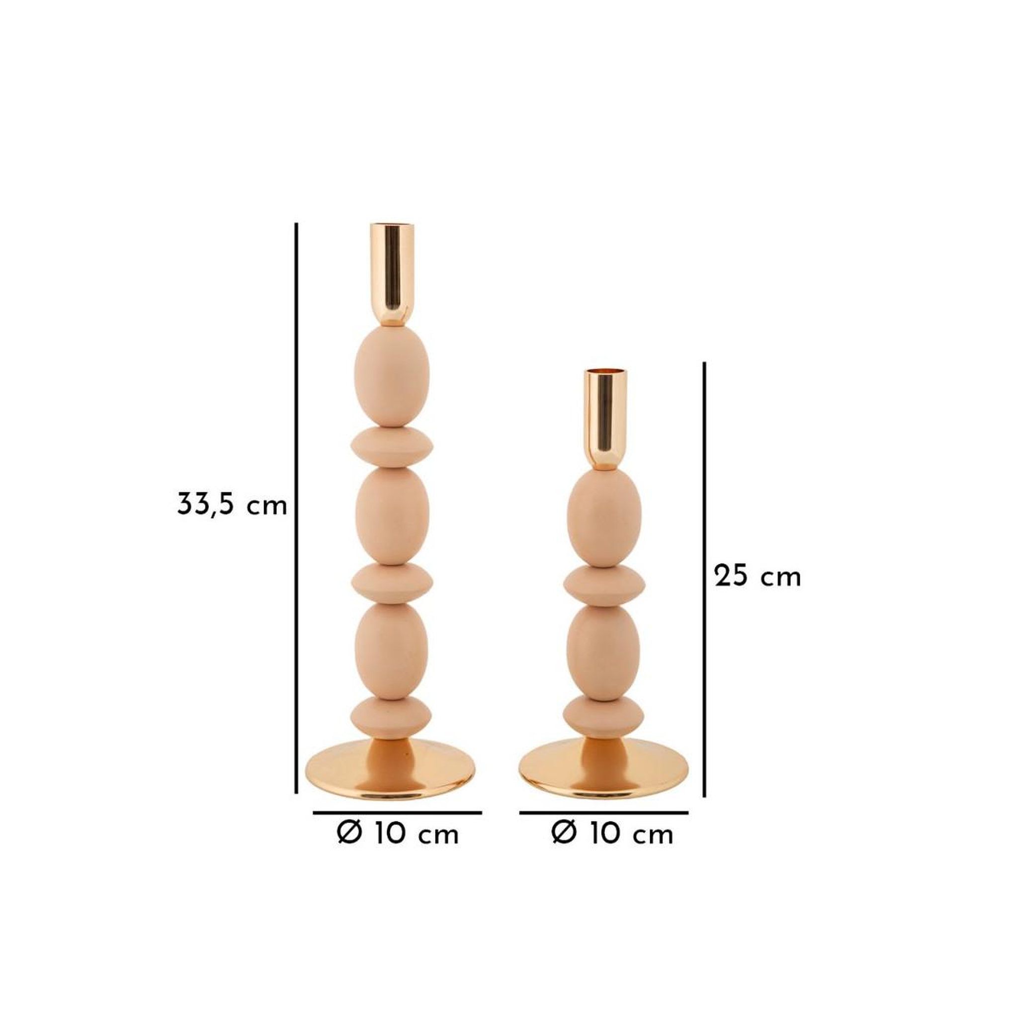 Voir la diapositive 5 : Paris Prix Lot de 2 chandeliers  shuttle  33cm rose & or