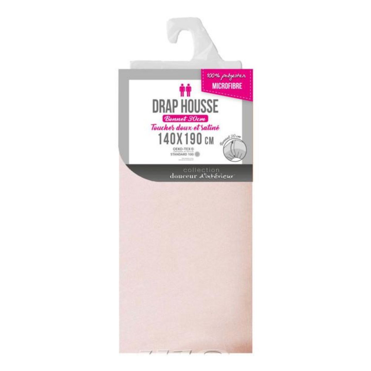 Paris Prix Drap Housse Microfibre  Oscar  140x190cm Nude