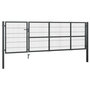 Voir la diapositive 2 : VIDAXL Portail de jardin avec poteaux en acier 350 x 100 cm anthracite