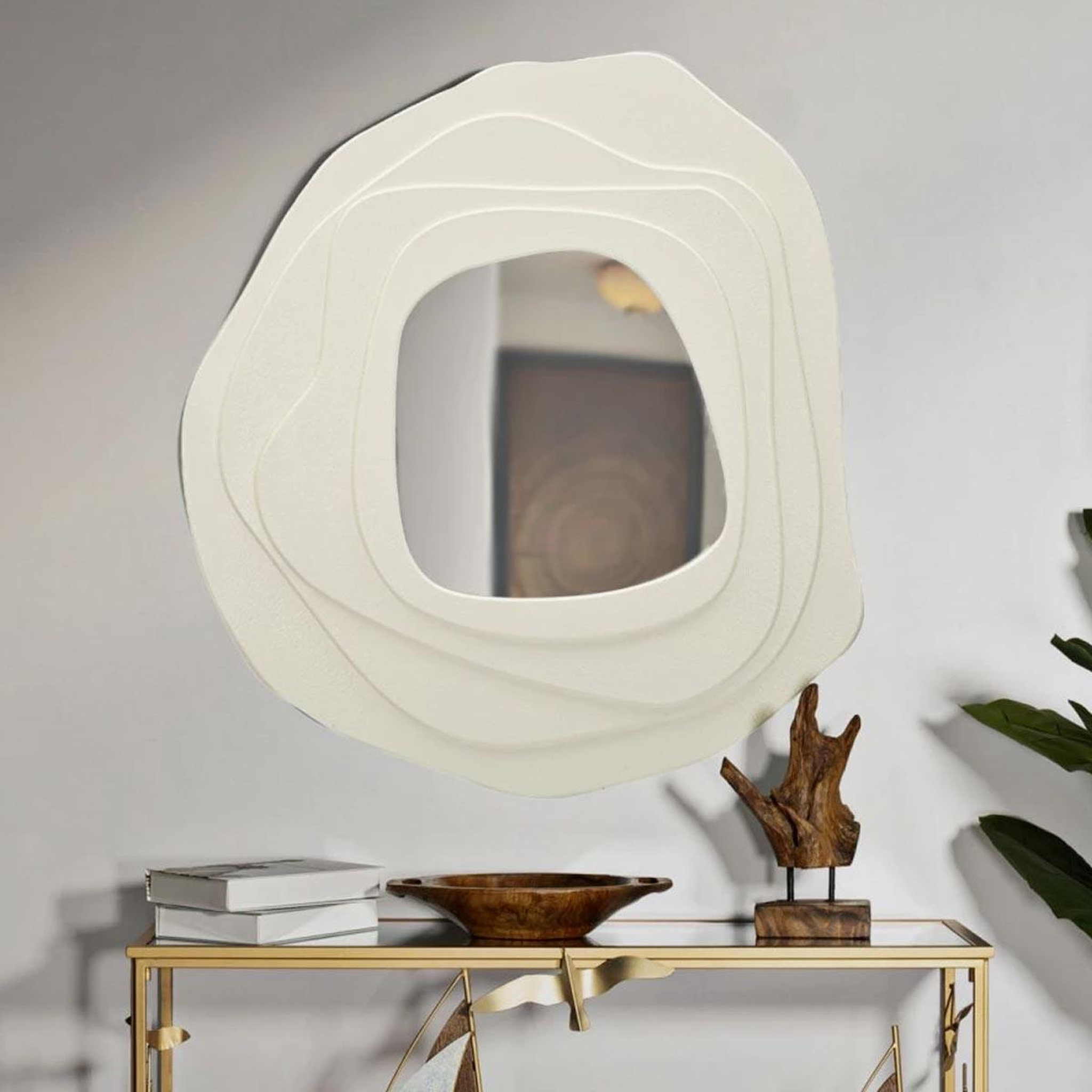 Voir la diapositive 5 : Paris Prix Miroir Mural Design  Dalia  97cm Blanc