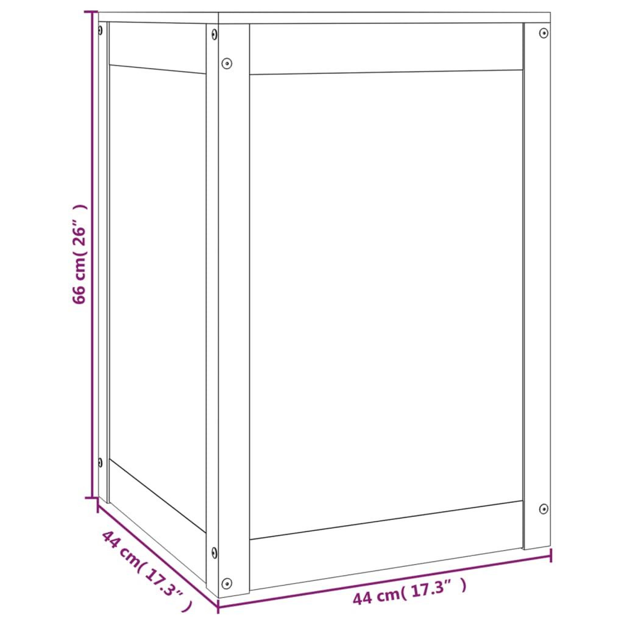 Voir la diapositive 6 : VIDAXL Boîte a linge Marron miel 44x44x66 cm Bois massif de pin
