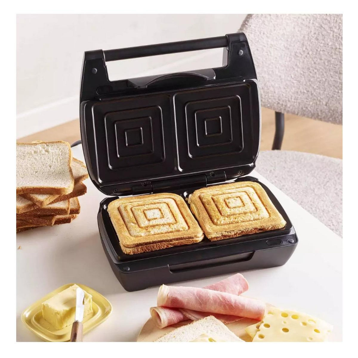 LAGRANGE Gaufrier 3 plaques 900w noir - 28662