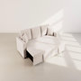 Voir la diapositive 4 : BEST MOBILIER Cyrus - canapé droit 3 places convertible en velours côtelé