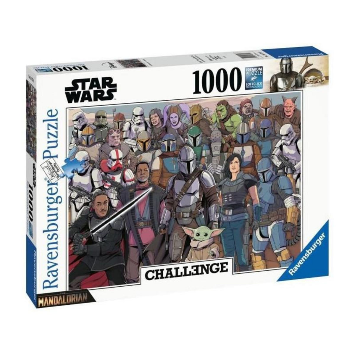 RAVENSBURGER STAR WARS Puzzle 1000 pieces - Baby Yoda - Ravensburger - Puzzle adultes - Collection Challenge Puzzle - Des 14 ans