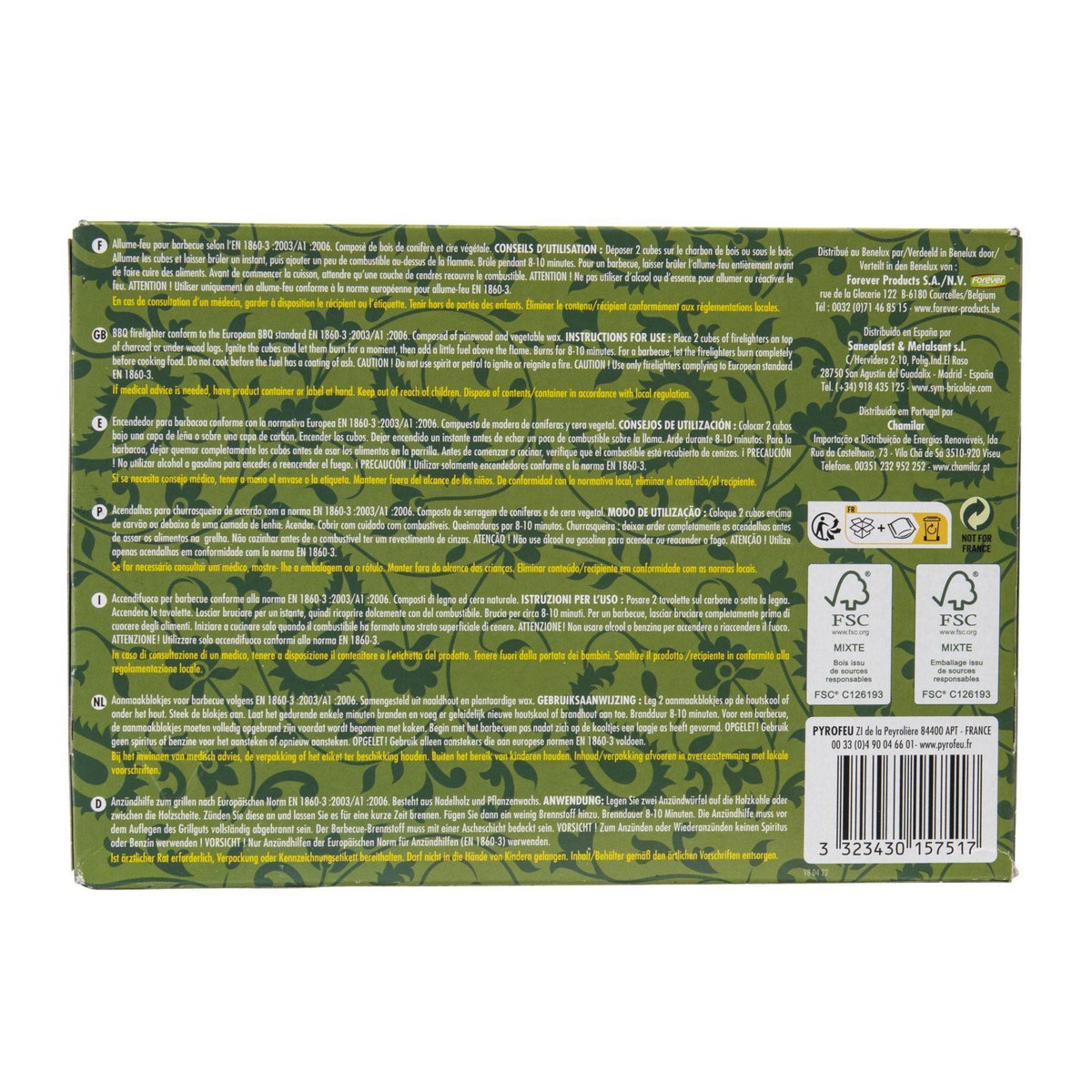 PYROFEU Allume feu cubes bois 100% naturel  32 pcs