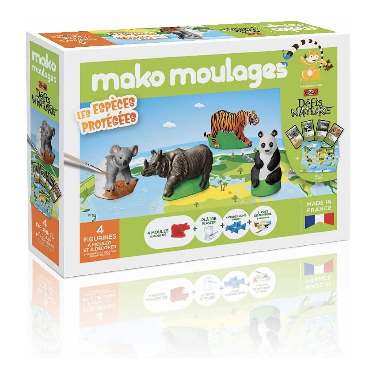 Mako Creations Les especes protegees coffret 6 moules