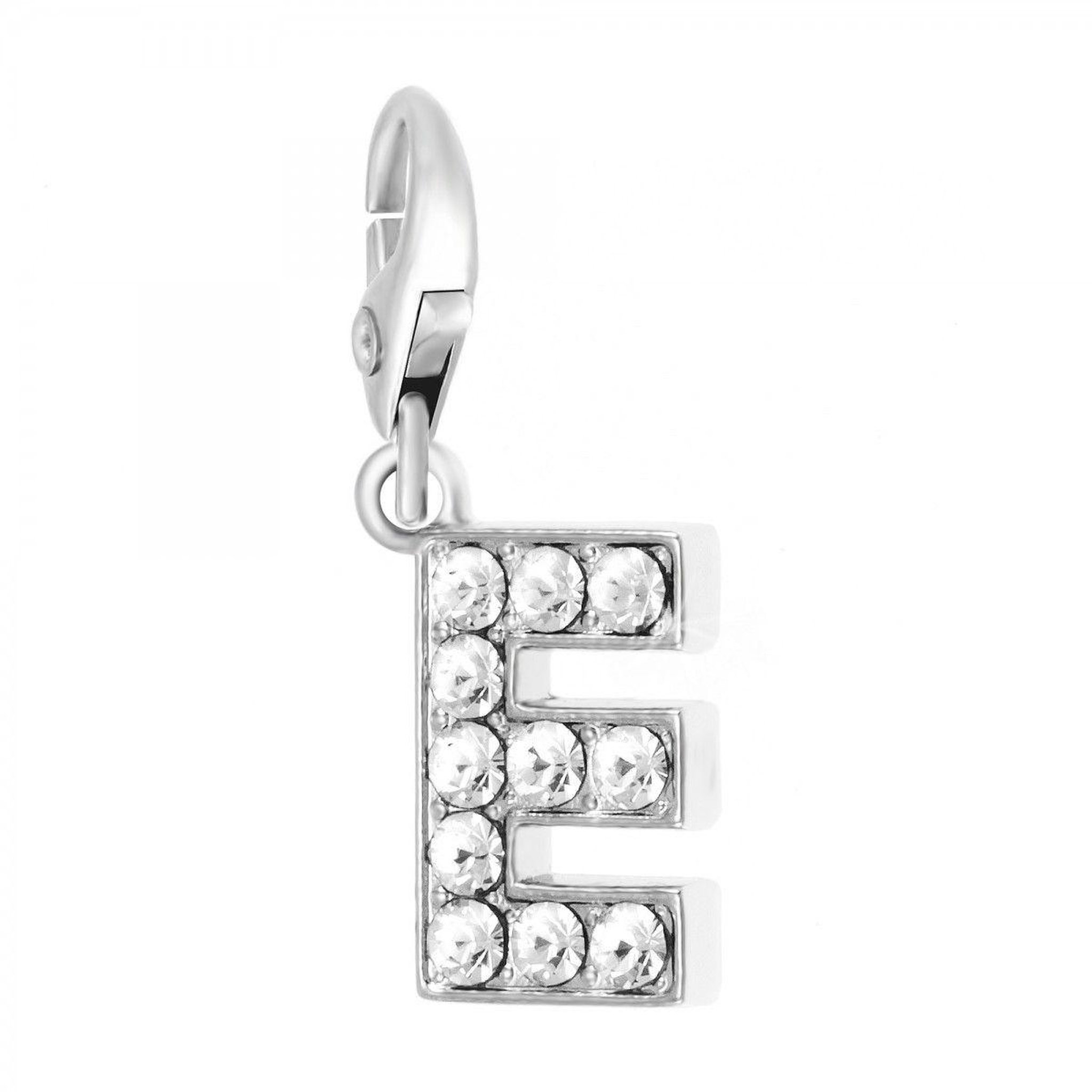 SC CRYSTAL Charm Lettre E SC Crystal orné de Cristaux scintillants