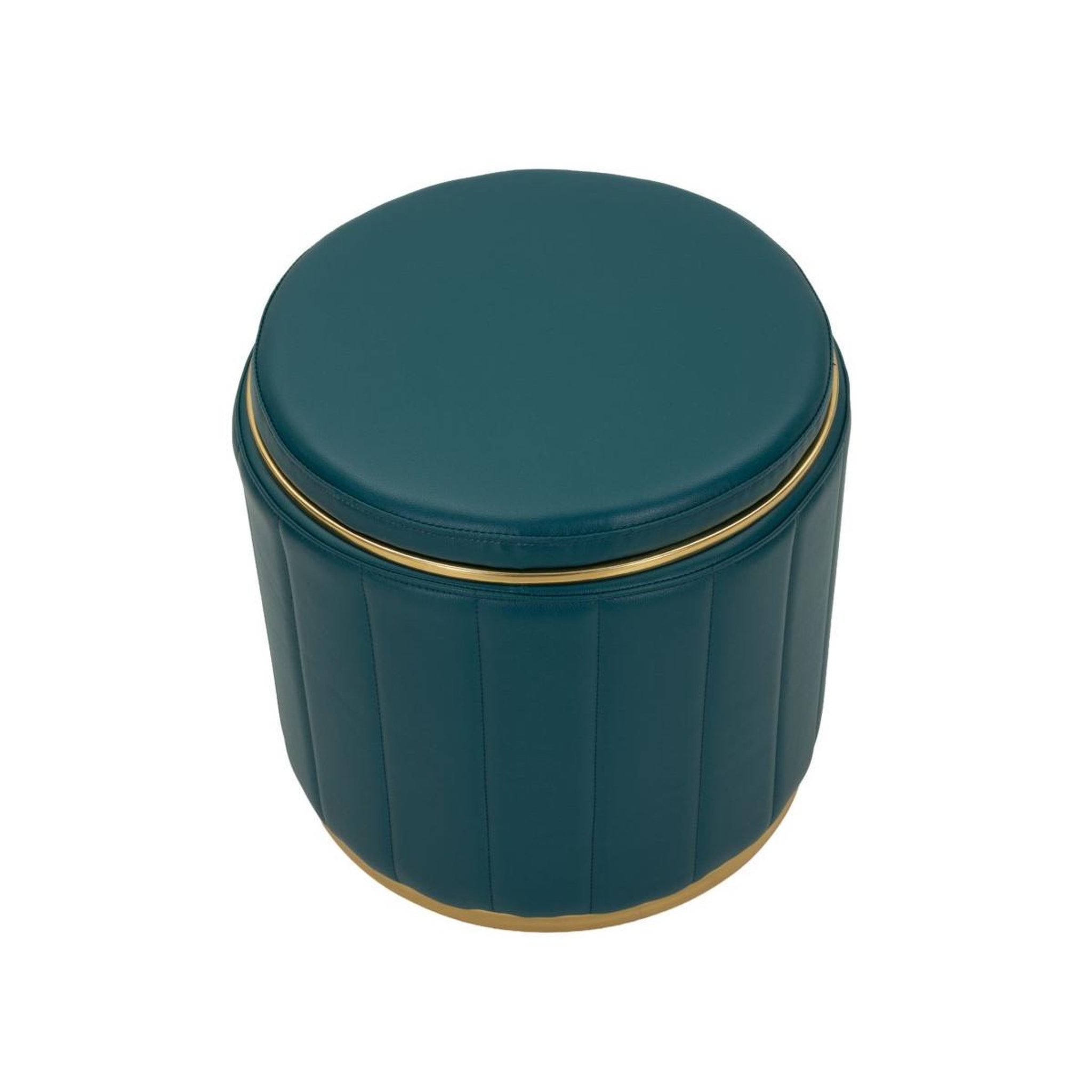 Voir la diapositive 2 : Paris Prix Pouf coffre design  london  46cm bleu