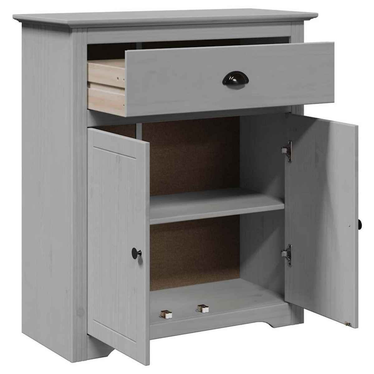 VIDAXL Armoire de couloir BODO gris 80x35x90 cm
