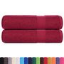 Voir la diapositive 2 : VIDAXL Essuie mains 2 pcs bordeaux 50x100 cm 360 g m² 100% coton