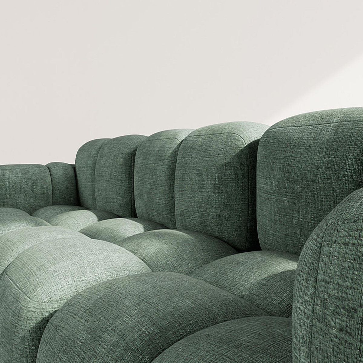 LISA DESIGN Grace - canapé modulable d'angle réversible 4 places en velours texturé