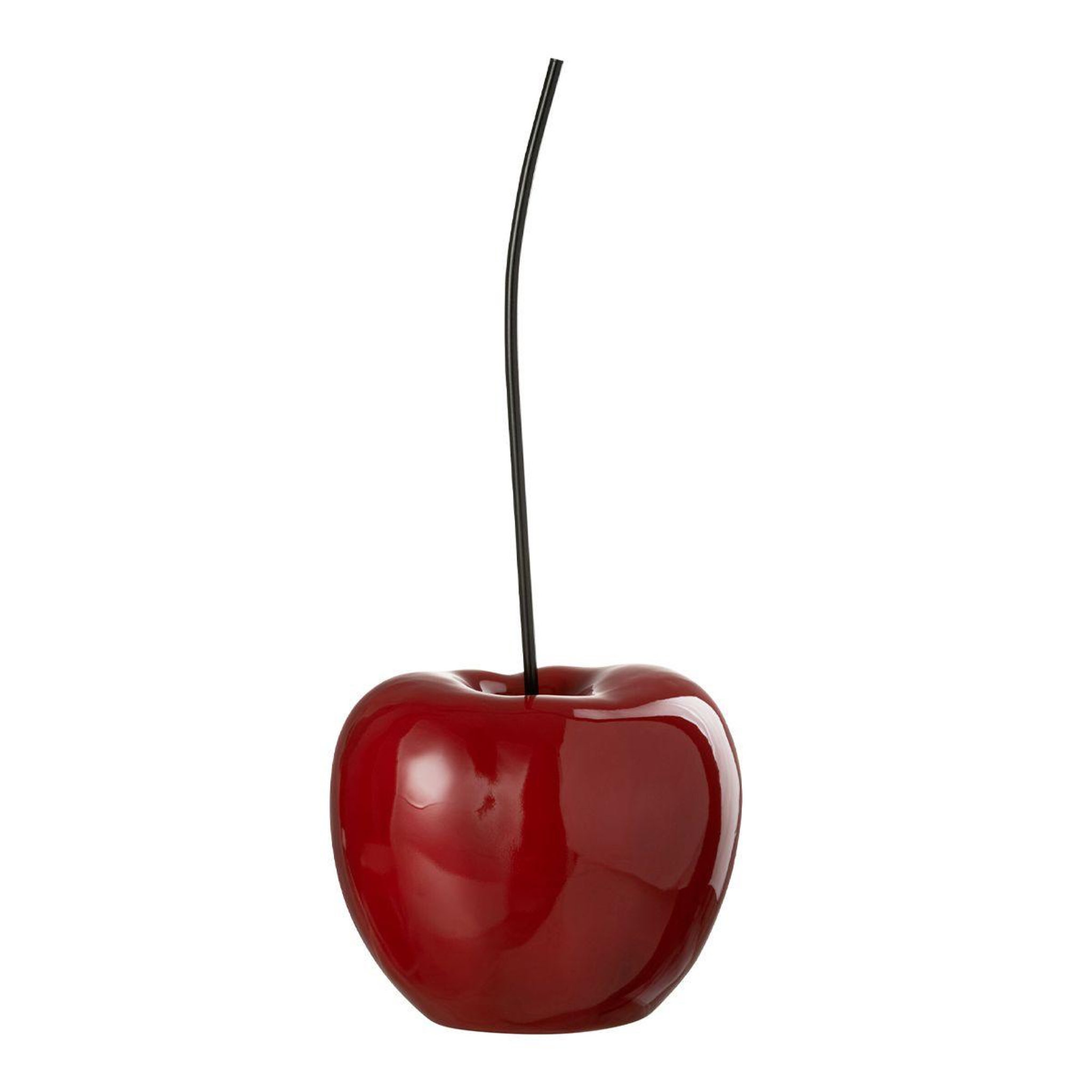 J-LINE Cerise Déco en Résine  Cherry  42cm Rouge