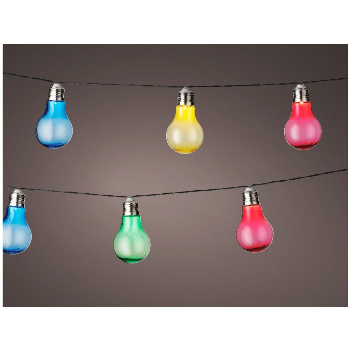 JARDIDECO Guirlande lumineuse solaire 10 ampoules Led Multicolore
