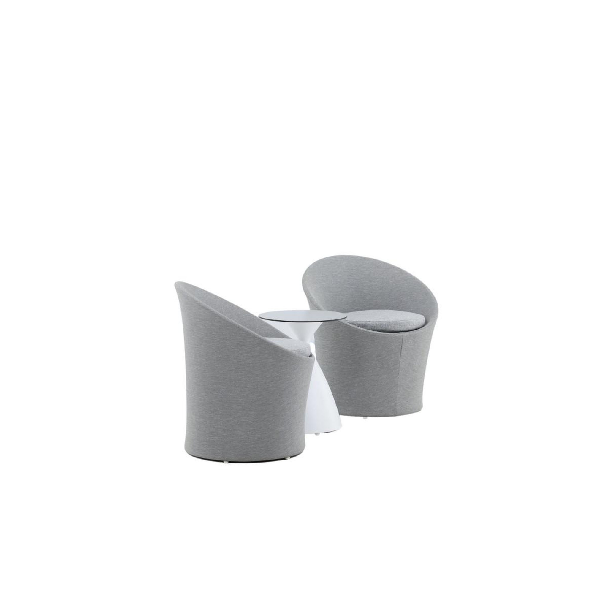Voir la diapositive 3 : Paris Prix Salon de jardin design  spoga  73cm gris & blanc