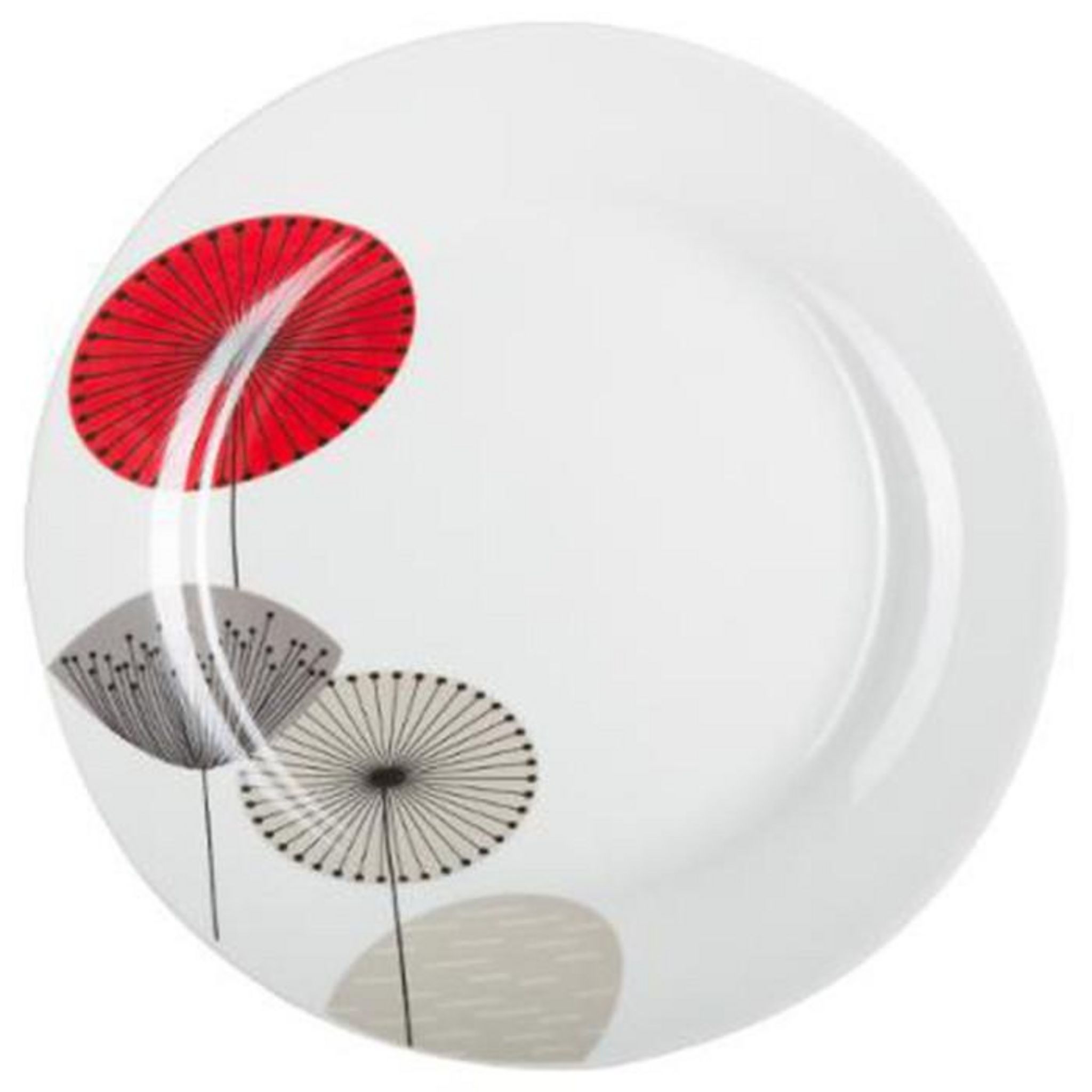 SECRET DE GOURMET Lot de 6 Assiettes Plates  Osara  27cm Blanc