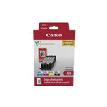 Canon Cartouches d'encre + pack papiers photo - CANON - CLI-571XL Noir/Cyan/Magenta/Jaune - Haut rendement