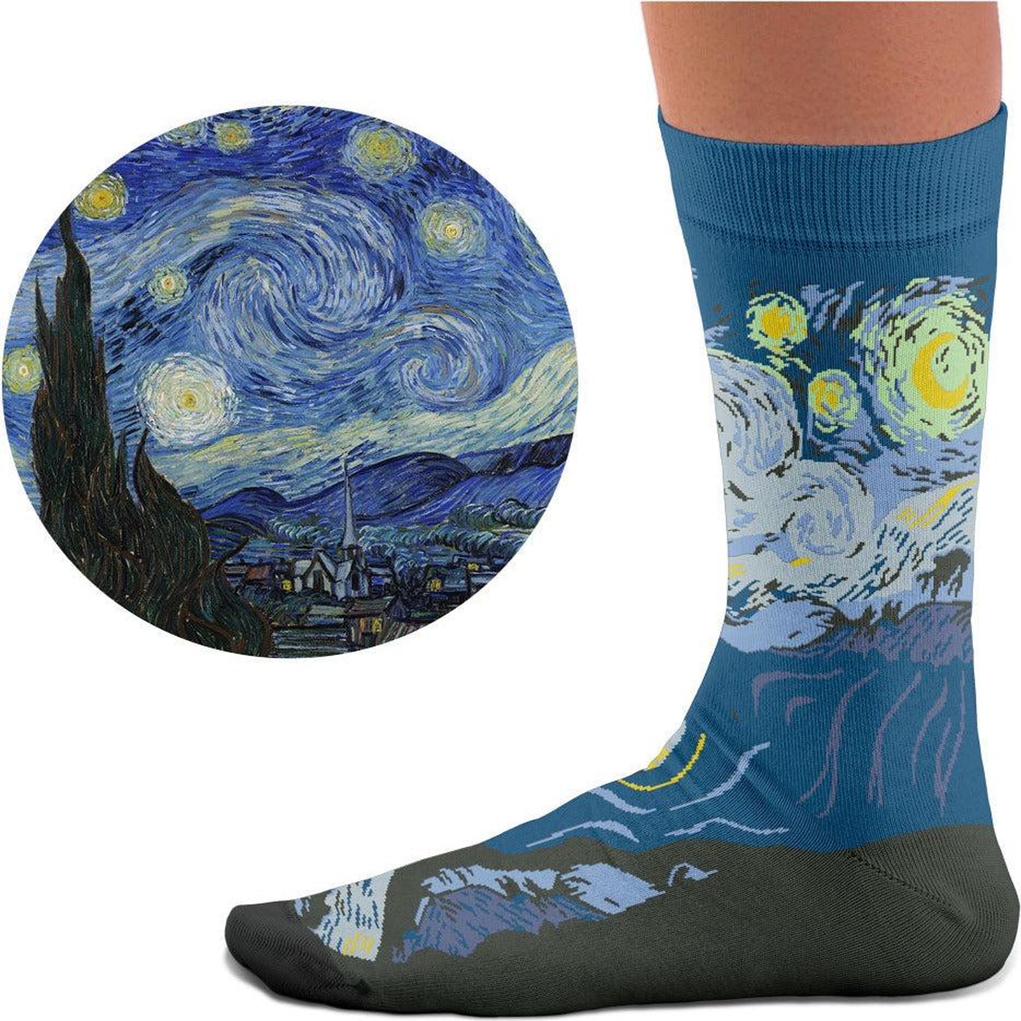 Voir la diapositive 6 : SOCK AFFAIRS Chaussettes la nuit étoilée, van gogh