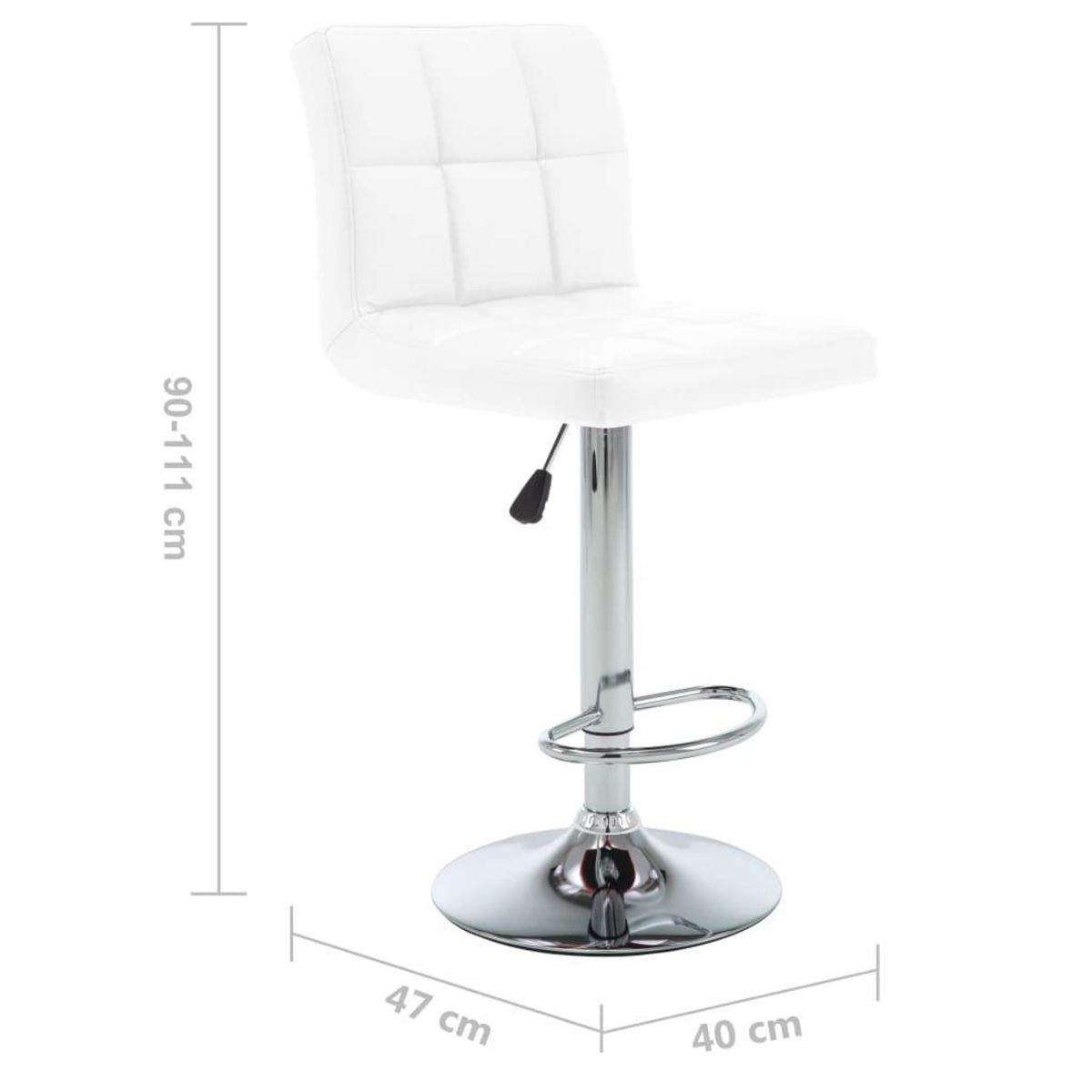 VIDAXL Tabourets de bar lot de 2 blanc similicuir