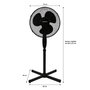 Voir la diapositive 5 : OCEANIC Ventilateur de pied - OCEANIC - 45 W - Ø 41 cm - 3 vitesses - Oscillant - Inclinable - Noir