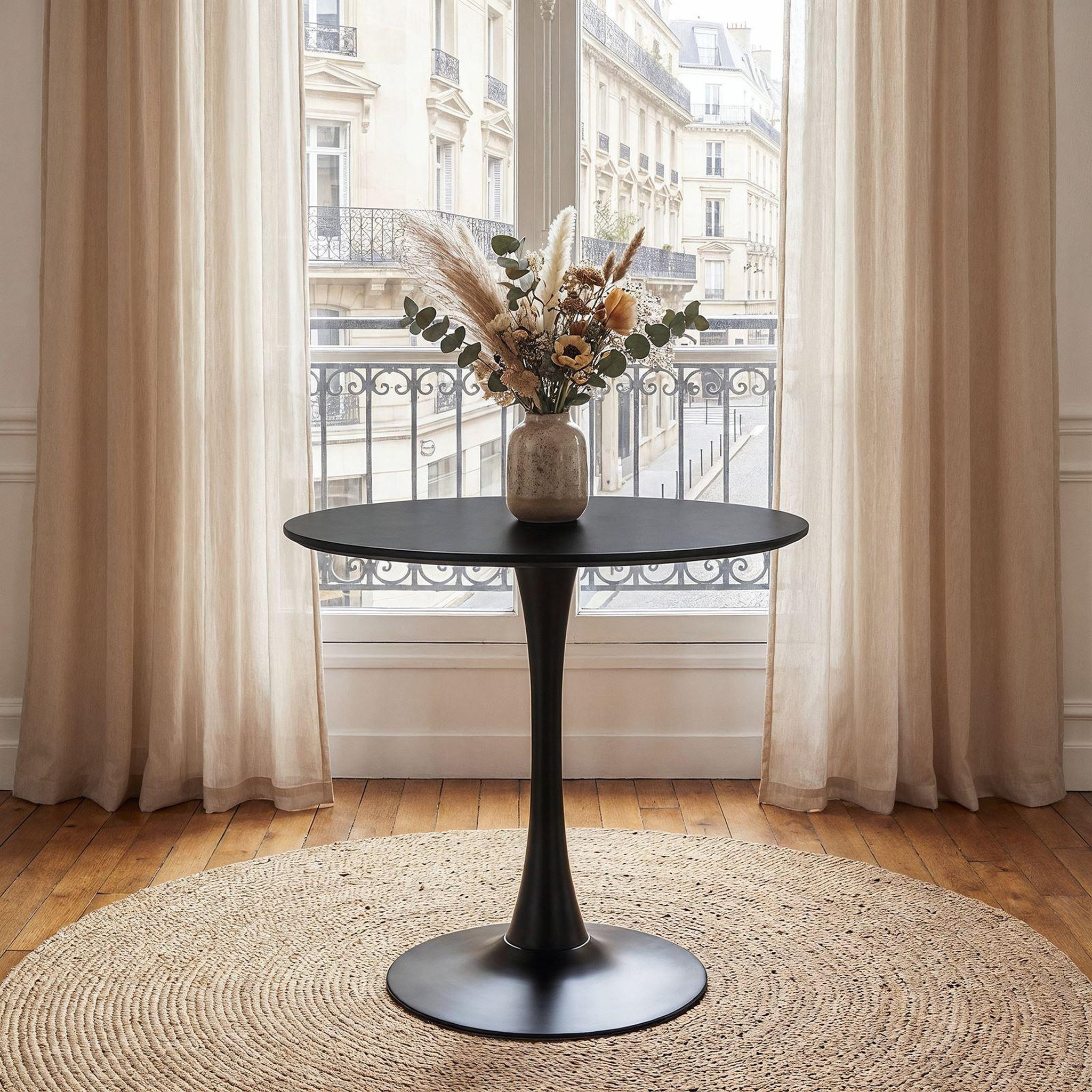 Voir la diapositive 2 : IDIMEX Table à manger ronde loire ø 80 cm