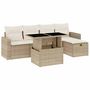 Voir la diapositive 2 : VIDAXL Salon de jardin avec coussins 6 pcs beige resine tressee