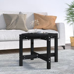 VIDAXL Table basse Noir Ø 62,5x45 cm Bois massif de pin