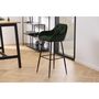Voir la diapositive 5 : TOILINUX Lot de 2 Tabourets de bar Florie en tissu et métal