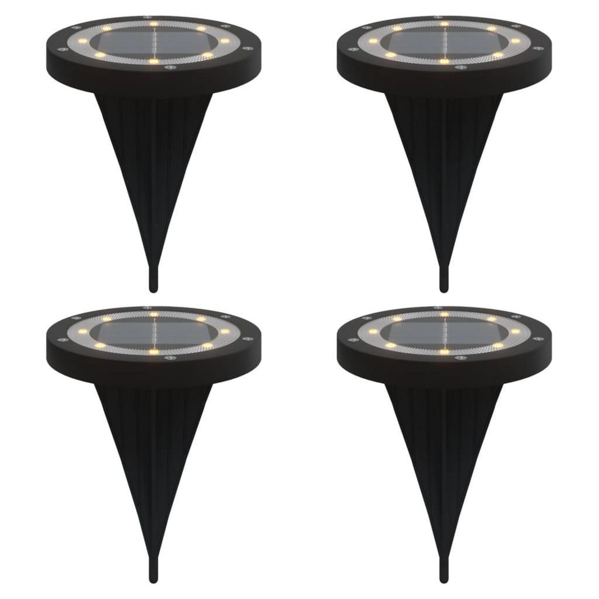 VIDAXL Lampes solaires de sol et piquets de sol exterieur 4 pcs