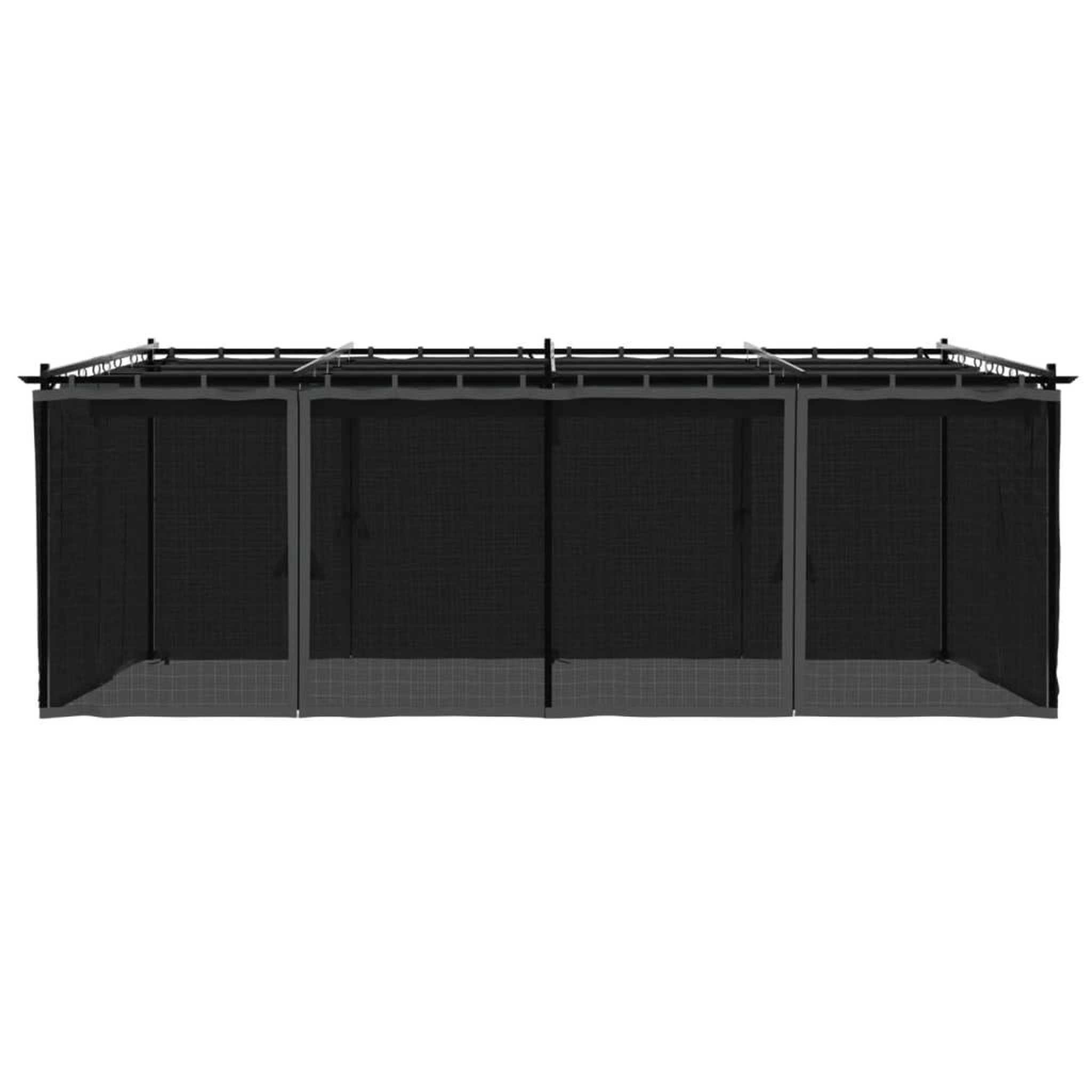 Voir la diapositive 4 : VIDAXL Tonnelle avec parois en filet anthracite 6x3 m acier