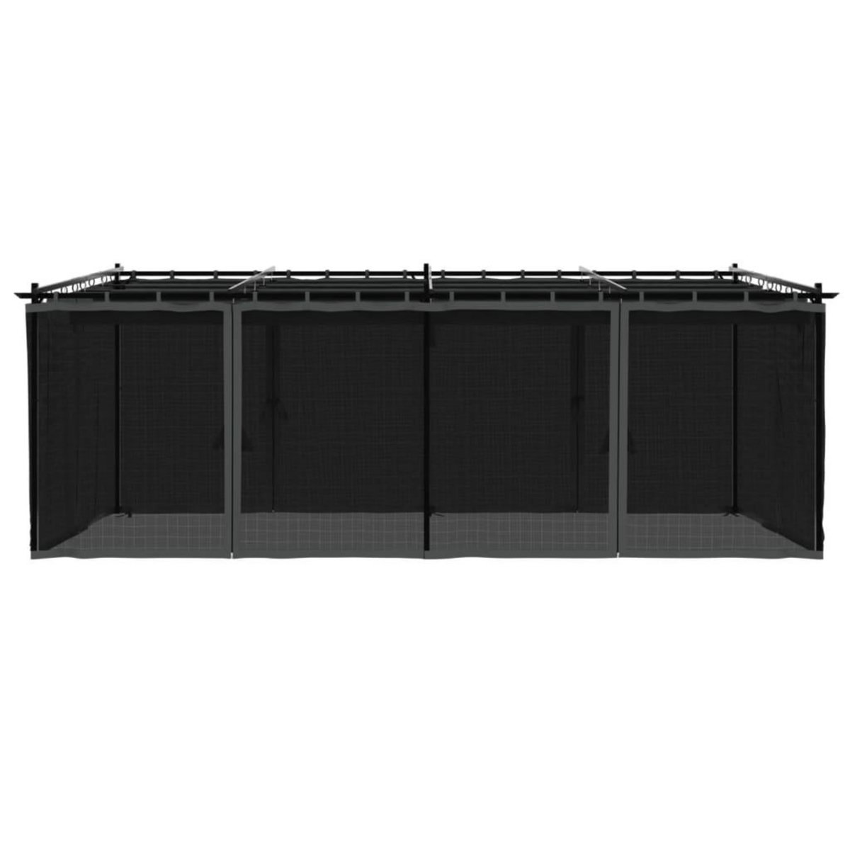 VIDAXL Tonnelle avec parois en filet anthracite 6x3 m acier