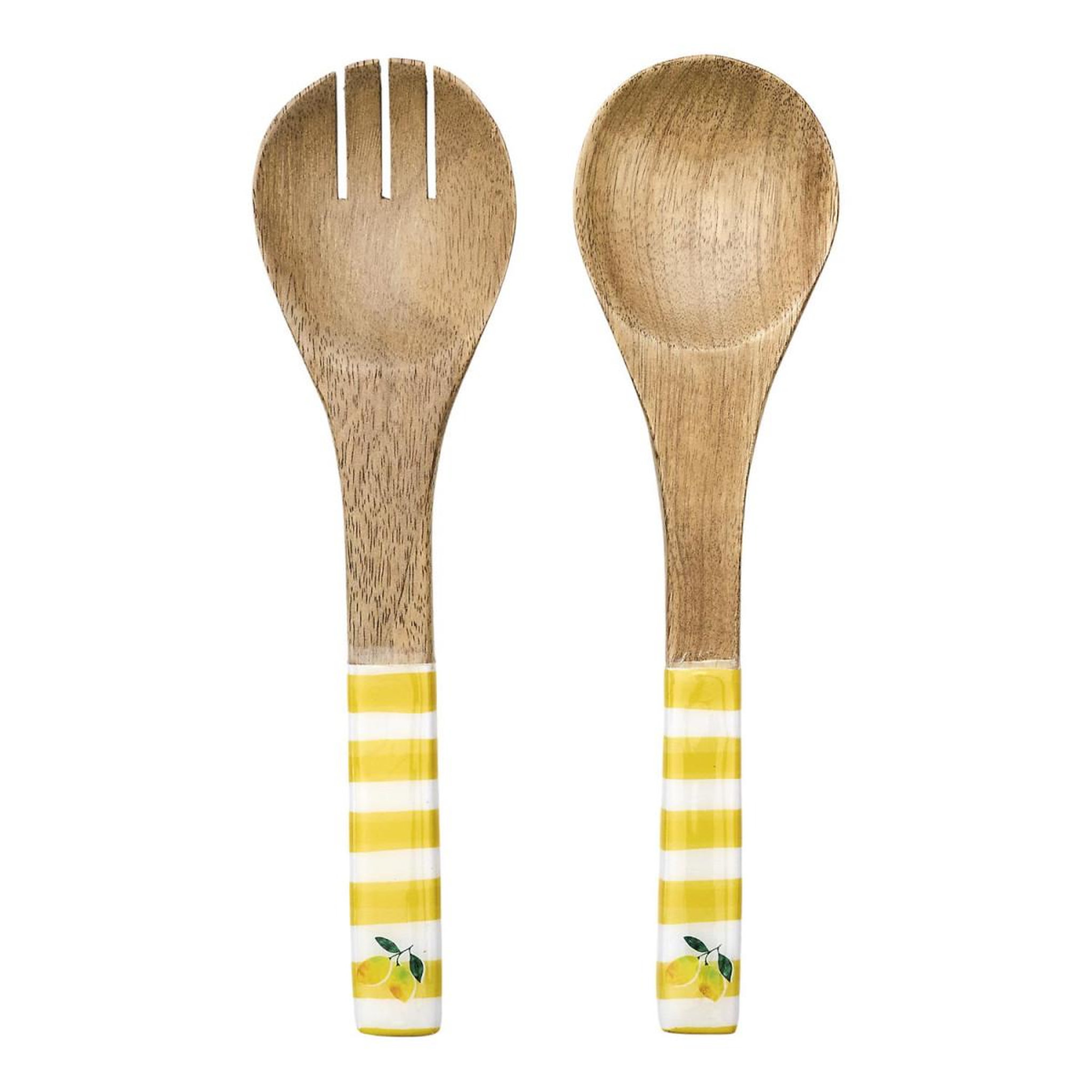 The Home Deco Factory Couverts à Salade en Bois  Dolce Vita  30cm Jaune