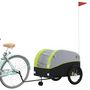 Voir la diapositive 3 : VIDAXL Remorque de vélo noir et vert 45 kg fer