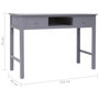 Voir la diapositive 6 : VIDAXL Bureau Gris 110 x 45 x 76 cm Bois