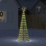 VIDAXL Sapin de Noël à LED 275 LED blanc chaud 180 cm