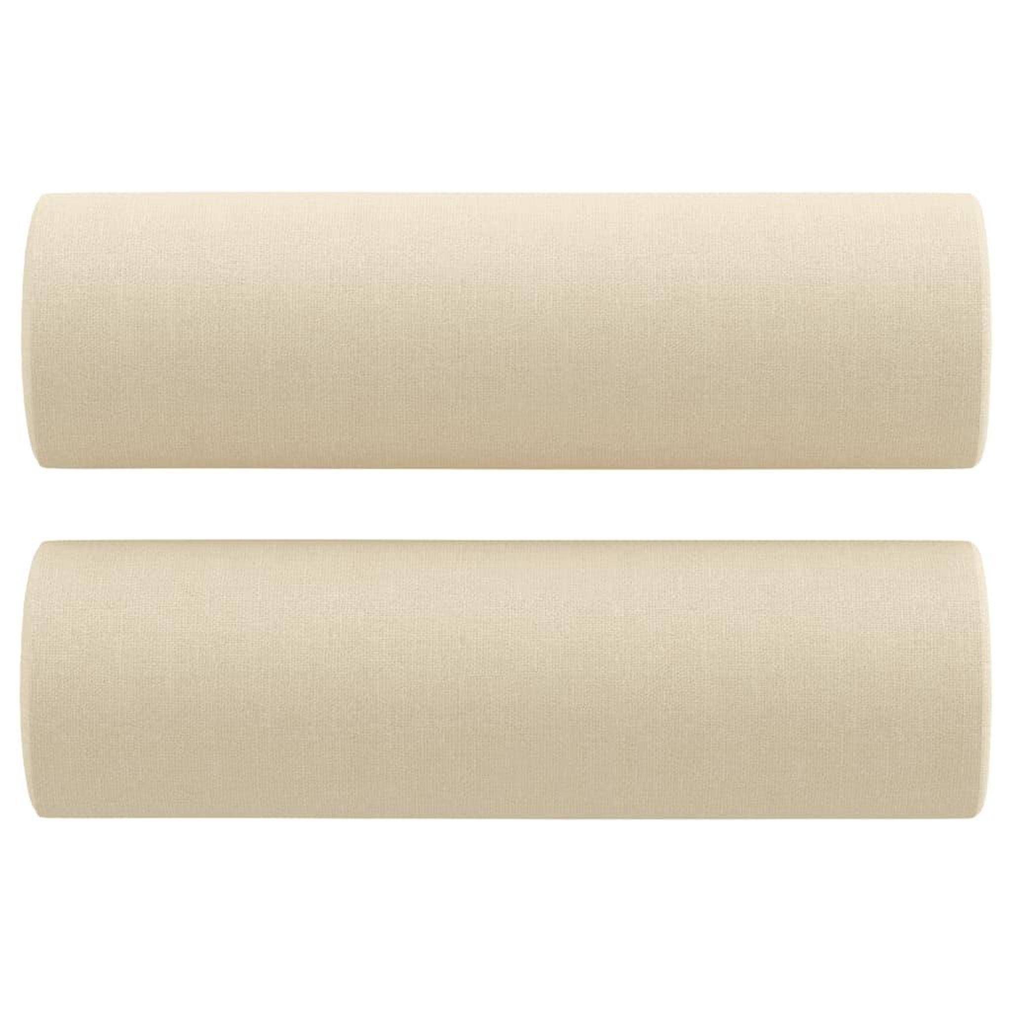 Voir la diapositive 5 : VIDAXL Ensemble de canapes 2 pcs avec coussins creme tissu