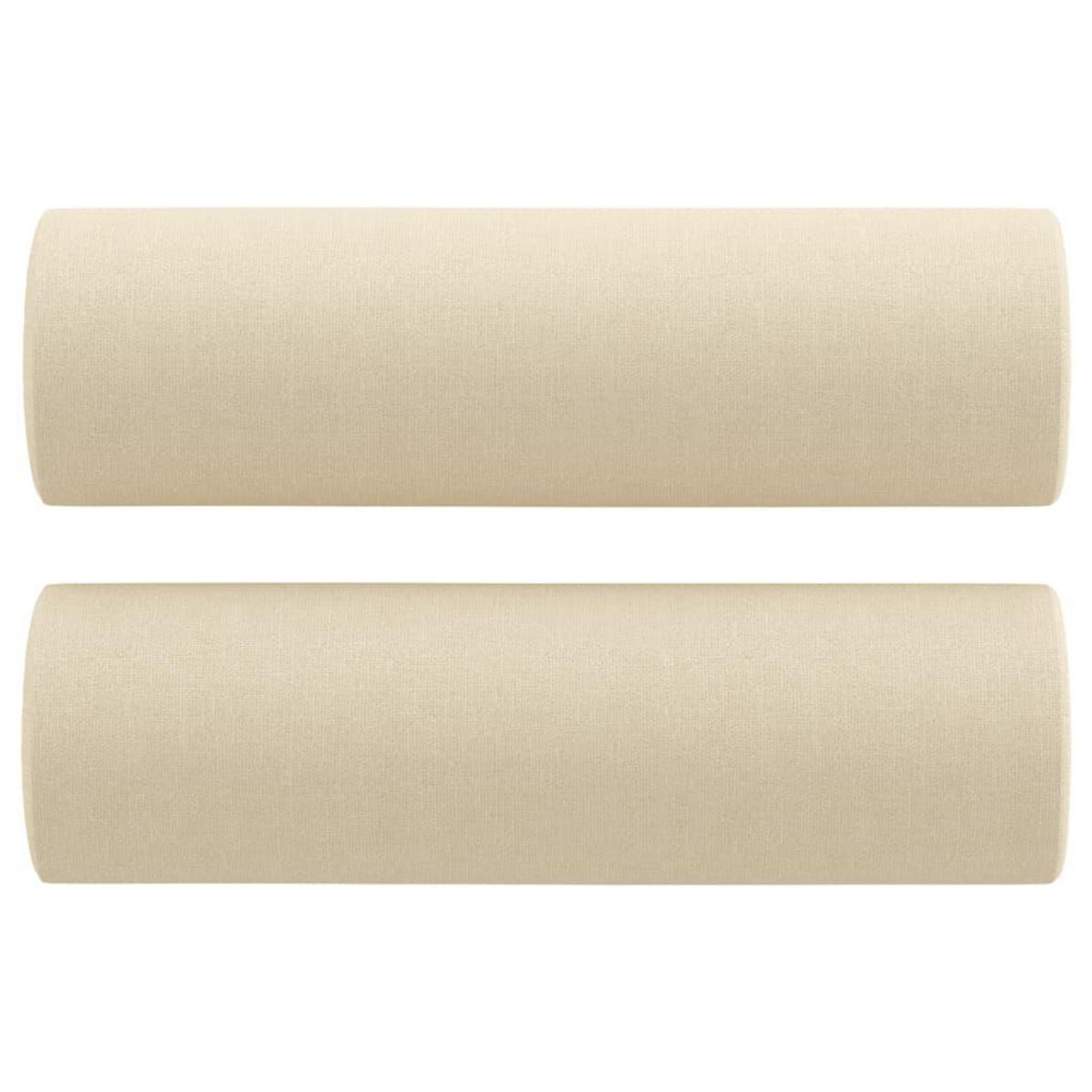 VIDAXL Ensemble de canapes 2 pcs avec coussins creme tissu