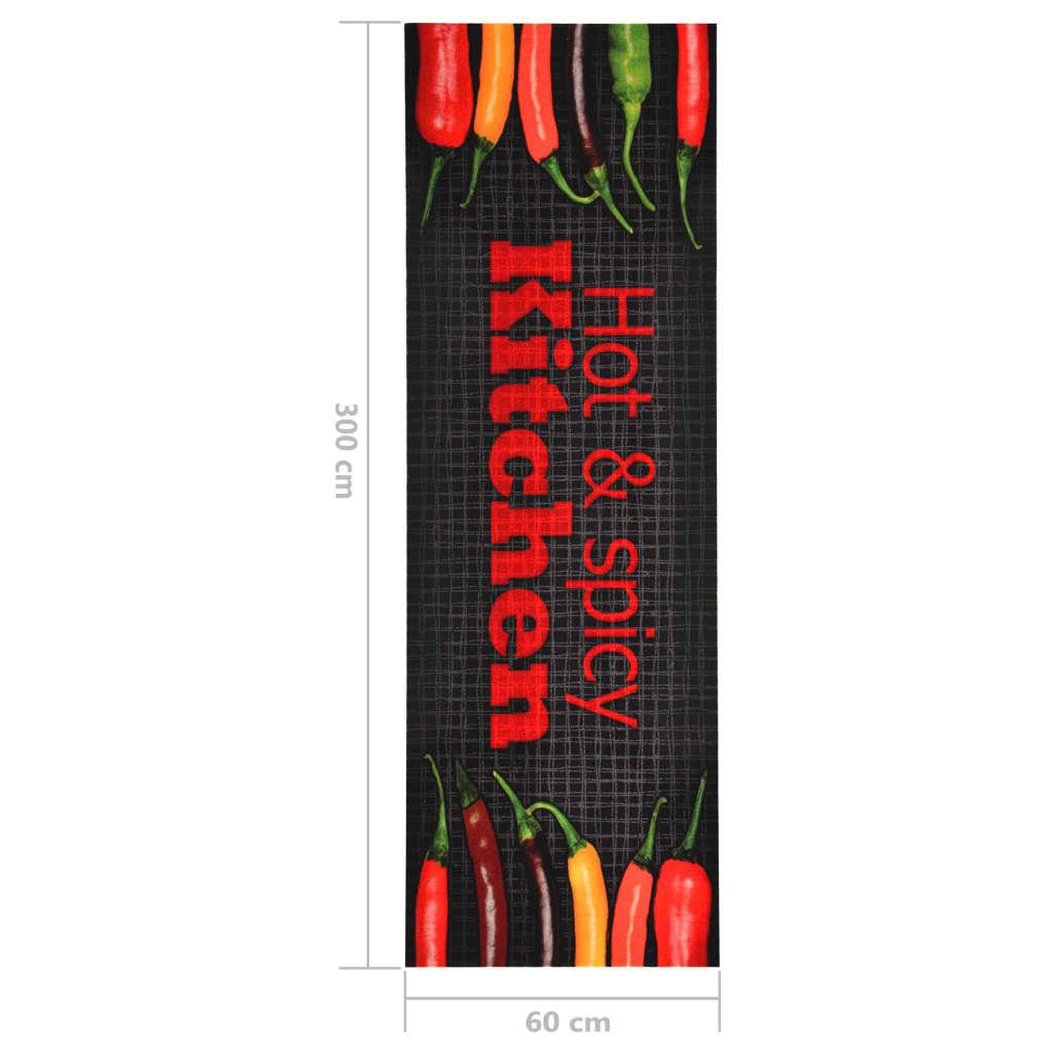 Voir la diapositive 6 : VIDAXL Tapis de cuisine lavable Hot & Spicy 60x300 cm