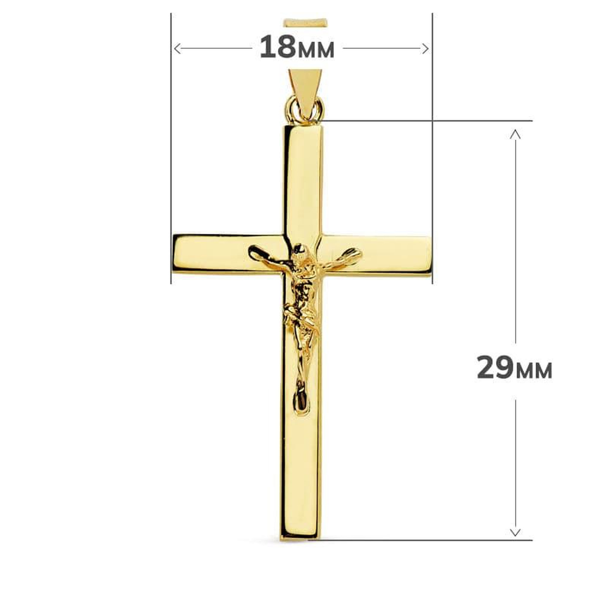 Voir la diapositive 2 : L'ATELIER D'AZUR Pendentif  - Médaille Christ sur la Croix Or 18 Carats 750 Jaune - Chaines Offertes