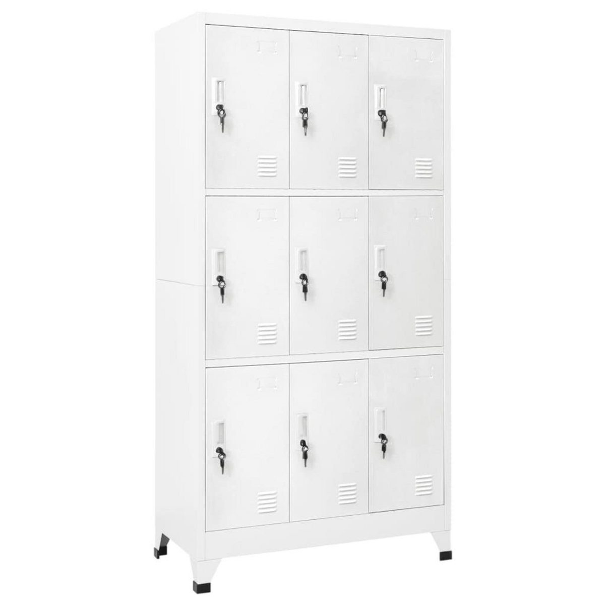 VIDAXL Armoire a casier avec 9 compartiments Acier 90x45x180 cm Gris
