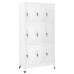 VIDAXL Armoire a casier avec 9 compartiments Acier 90x45x180 cm Gris