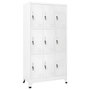 Voir la diapositive 1 : VIDAXL Armoire a casier avec 9 compartiments Acier 90x45x180 cm Gris