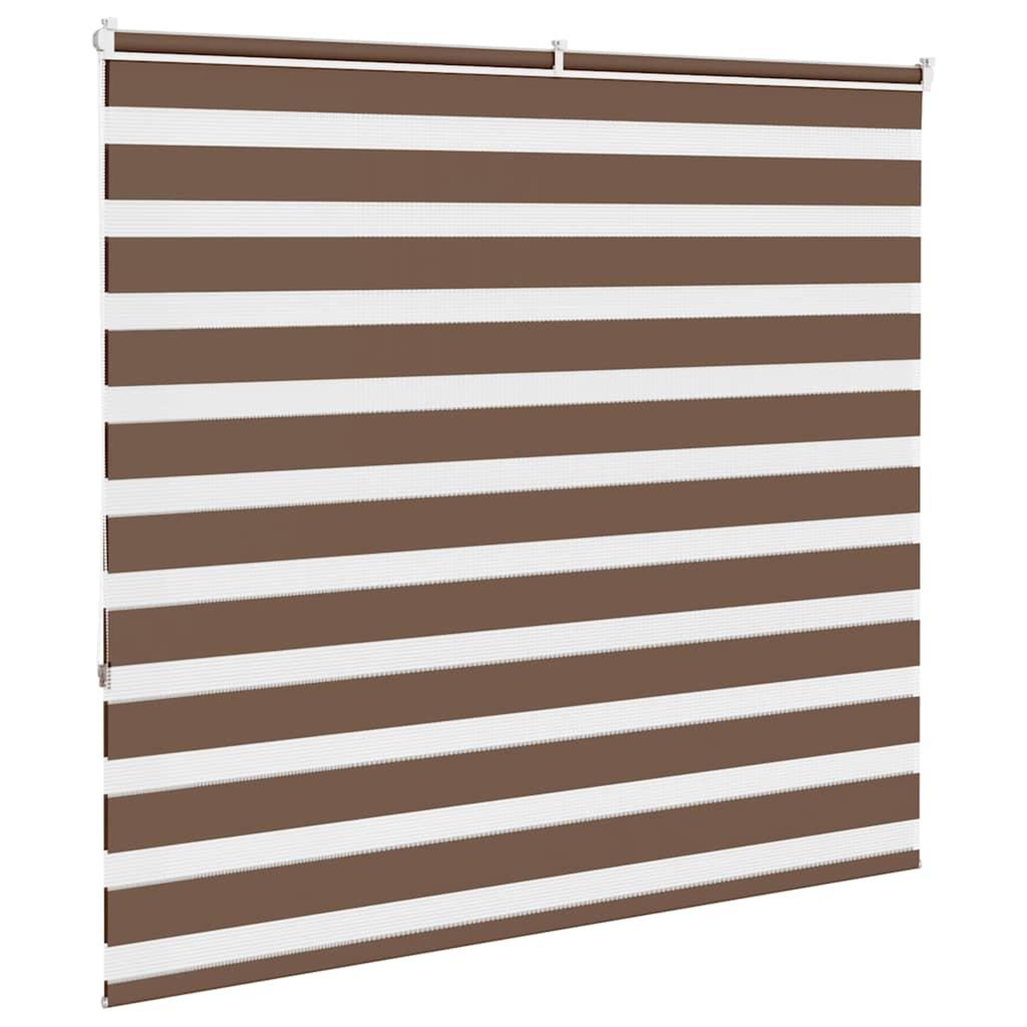 Voir la diapositive 4 : VIDAXL Store zebre marron 160x150cm largeur du tissu 155,9cm polyester