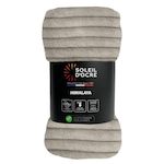 SOLEIL D'OCRE Plaid flanelle et velours 120x160 cm HIMALAYA, par Soleil d'ocre. Coloris disponibles : Marron, Beige, Gris