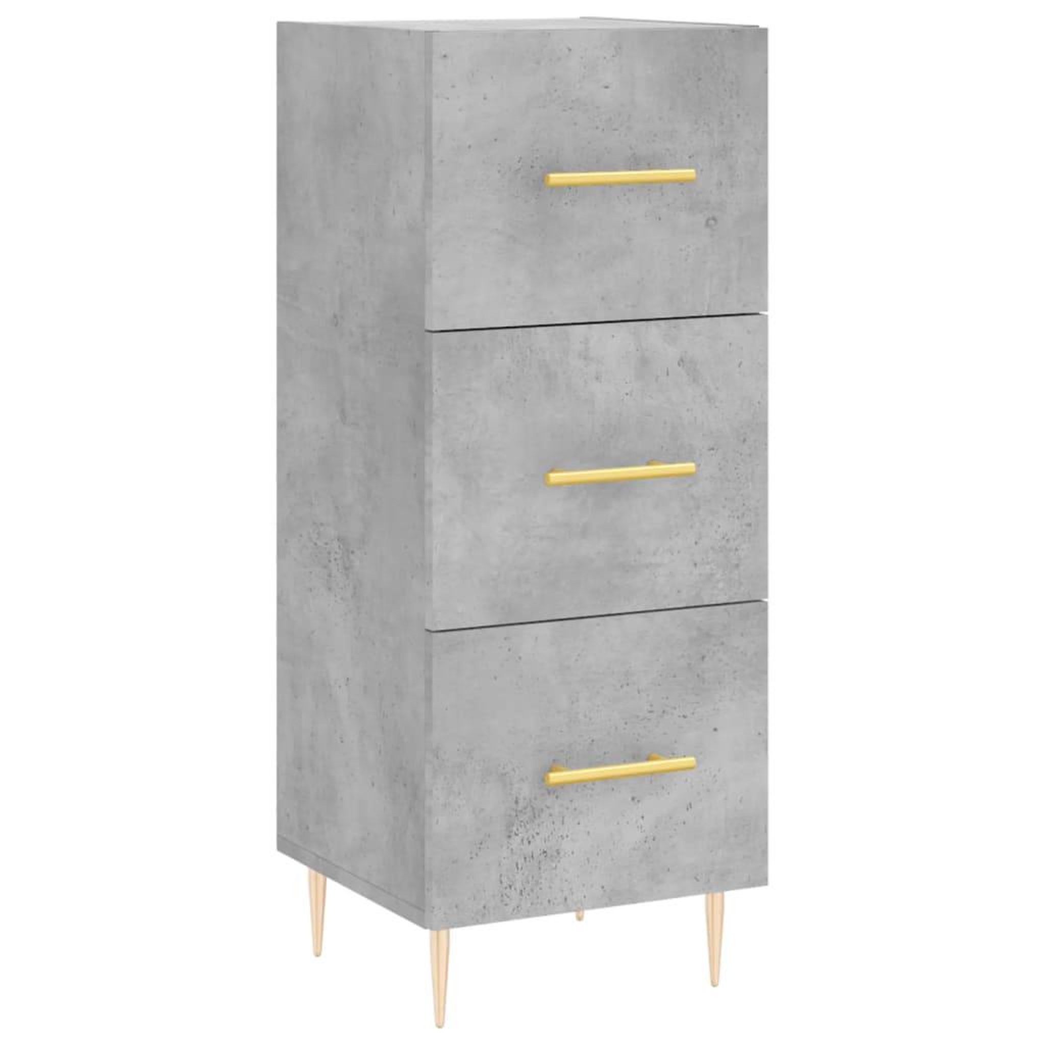 Voir la diapositive 2 : VIDAXL Buffet Gris beton 34,5x34x90 cm Bois d'ingenierie